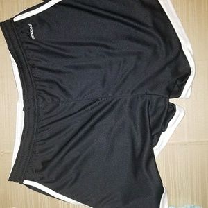 Black and white Adidas shorts